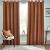 Furn Dawn Thermal Blackout Ready Made Eyelet Curtains Brick