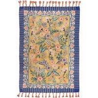 Rosa Floral Cotton Rug Multi Blue