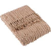Arvo Woven Fringed Throw 130cm x 180cm Plaster