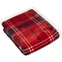Blake Check Fleece Throw 130cm x 150cm Red