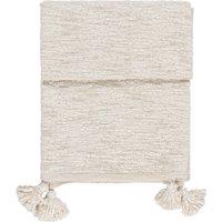 Heath Cotton Tasselled Throw 130cm x 180cm Ecru