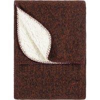 Nurrel Sherpa Knitted Throw 130cm x 180cm Rust