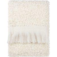 Ulsmere Boucle Fringed Throw 130cm x 180cm Ecru