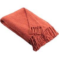 Appletree Chenille 130cm x 180cm Throw Terracotta