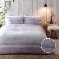Appletree Hygge Anson Stripe Duvet Cover Bedding Set Mauve