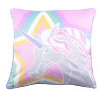 Bedlam Unicorn Filled Cushion 43cm x 43cm Pink