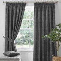 Dreams & Drapes Pembrey Ready Made Pencil Pleat Curtains Charcoal