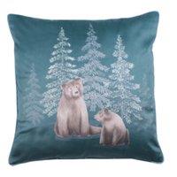Dreams & Drapes Bear Walks Filled Cushion 43cm x 43cm Teal