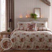 Dreams & Drapes Hanson Highland Cow Duvet Cover Bedding Set Terracotta