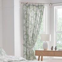 Dreams & Drapes Chrysanthemum 66x72 Ready Made Pencil Pleat Curtains Green