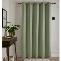 Fusion Strata 66x84 Eyelet Door Curtain Green