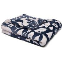 Scandi Animals 120cm x 150cm Throw Navy