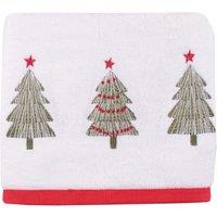 Christmas Trees Towel White