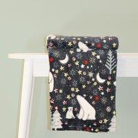 Starry Night 120cm x 150cm Throw Blue