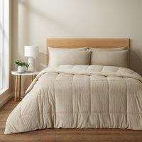 Catherine Lansfield Cosy Cord 6.5 Tog Coverless Comforter 200cm x 220cm Bedspread Natural