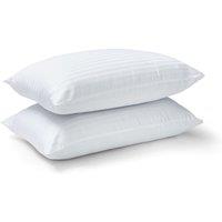 Catherine Lansfield 200TC Hotel Satin Stripe Cotton 48cm x 74cm Pillow White