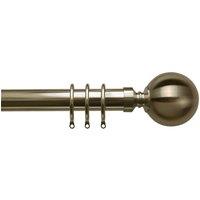35mm Ball Fixed Metal Curtain Pole Antique Brass