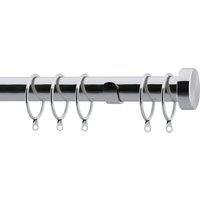 28mm Stud Curtain Pole Chrome