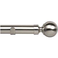 28mm Rome Eyelet Curtain Pole Satin Silver