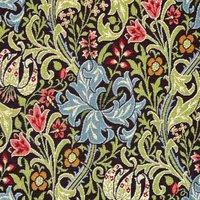 William Morris Golden Lily Tapestry Fabric Ebony