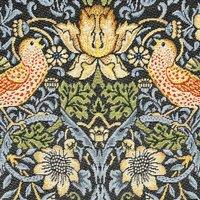 William Morris Strawberry Thief Tapestry Fabric Grey