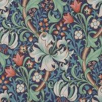 William Morris Golden Lily Outdoor Fabric Midnight