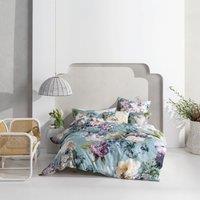 Linen House Lena Floral Single Duvet Cover Bedding Set Blue