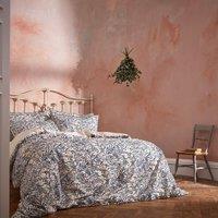 Edinburgh Weavers Malory Floral Piped Duvet Cover Bedding Set Navy