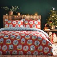 Furn Twelve Days Of Christmas Duvet Cover Bedding Set Red