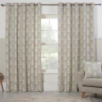 Esher Ready Made Eyelet Curtains Silver