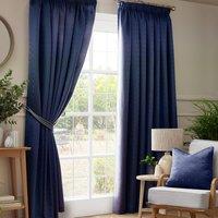 Madison Ready Made Pencil Pleat Curtains Navy