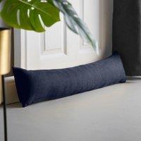 Chenille Draught Excluder Navy