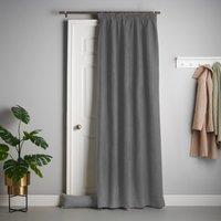 Chenille 56x84 Interlined Pencil Pleat Door Curtain Slate