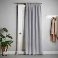 Chenille 56x84 Interlined Pencil Pleat Door Curtain Silver