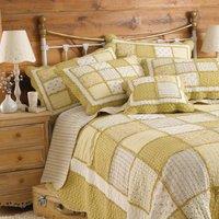Paoletti Honeybee Geometric 275cm x 275cm Bedspread Yellow
