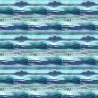 Voyage Maison Fjord Printed Cotton Fabric Cobalt