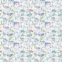 Voyage Maison Hinton Printed Cotton Fabric Violet White