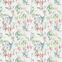 Voyage Maison Fuchsia Flight Printed Cotton Fabric Cream