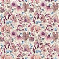 Voyage Maison Hibbertia Linen Printed Cotton Fabric Fuchsia