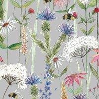 Voyage Maison Hermione Printed Cotton Fabric Silver