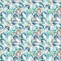 Voyage Maison Mussel Shells Printed Cotton Fabric Marine
