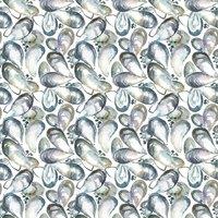 Voyage Maison Mussel Shells Printed Cotton Fabric Slate