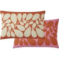 Orla Kiely Sycamore Stripe Boudoir Filled Cushion 40cm x 60cm Tomato pink