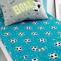 Bedlam Goal Bed Linen Fitted Sheet Grey