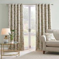Dreams & Drapes Dahlia Ready Made Eyelet Curtains Natural