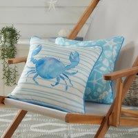 Fusion Crab Outdoor Filled Cushion 43cm x 43cm Sea Foam