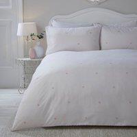 Serene Decorative Heart Duvet Cover Bedding Set Blush