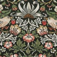 William Morris Strawberry Thief Printed Cotton Fabric Green
