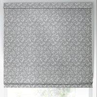 Laura Ashley Willow Leaf Chenille Made to Measure Roman Blind Steel