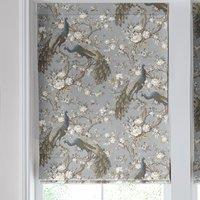 Laura Ashley Belvedere Velvet Made to Measure Roman Blind Chalk Blue